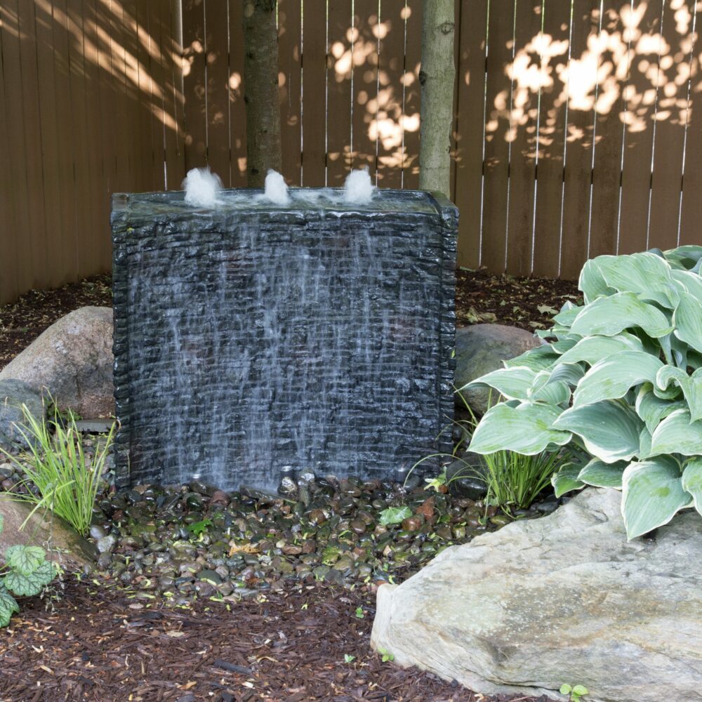 Aquascape Stacked Slate Spillway Wall 32" Landscape Fountain Kit - Image 3