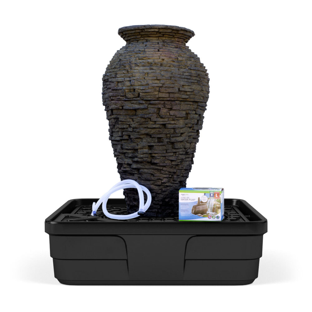Aquascape Medium Stacked Slate Urn Landscape Fountain Kit - Image 2
